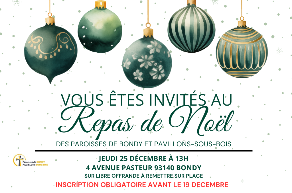Venez partager le repas de Noel avec nos paroisses !